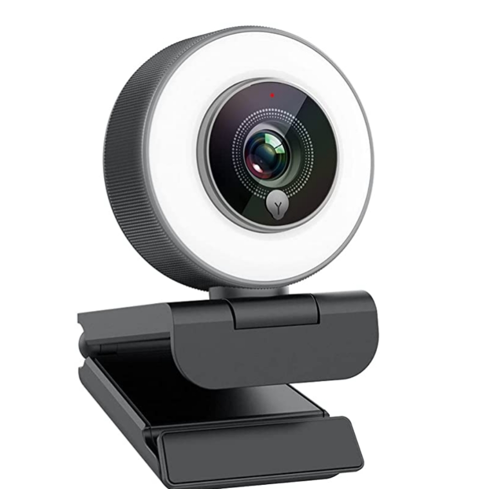 Angetube Streaming 1080P HD Webcam Built in Adjustable Ring Light and Mic